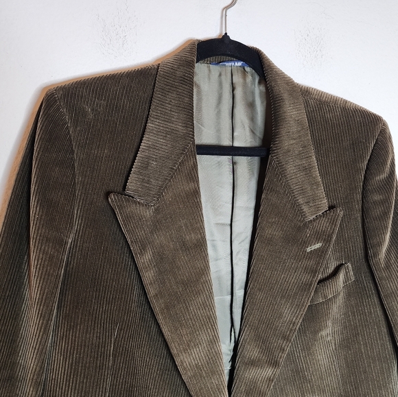 Men's Brown Double-Breasted Blazer - Picture 3 of 16